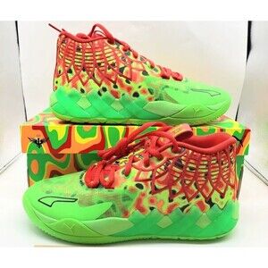 New Puma MB.01 Men’s Size 10.5 Basketball Sneakers Thermal 310508-01 Fluro Green